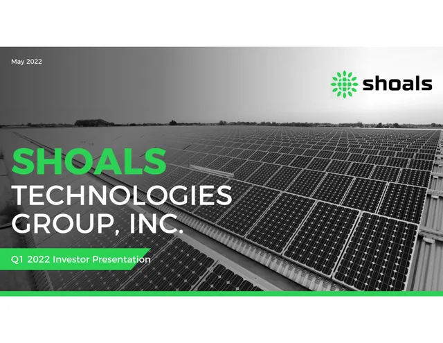 Shoals — Shoals Technologies Group, Inc. investment banking deck cover