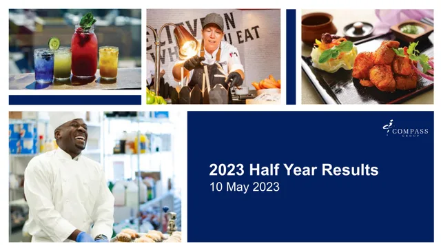 Compass Group — 2023 Half Year Results investment banking deck cover