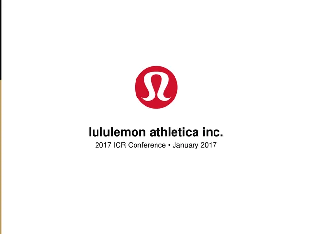 Lululemon — lululemon athletica inc. investment banking deck cover