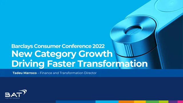 Bat — New Category Growth Driving Faster Transformation investment banking deck cover