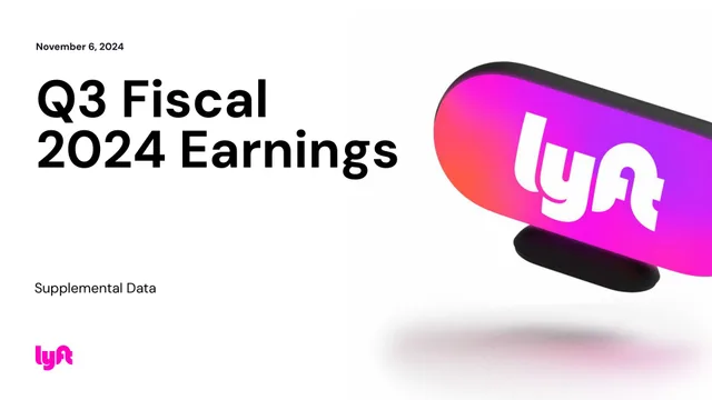 Lyft — Q3 Fiscal 2024 Earnings investment banking deck cover