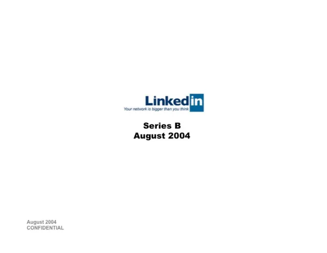 Linkedin — Series B investment banking deck cover