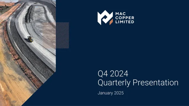 Metals Acquisition Corp — Q4 2024 Quarterly Presentation investment banking deck cover
