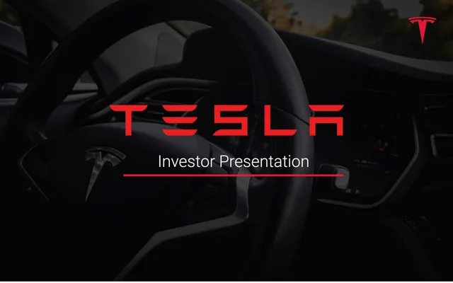 Tesla investment banking deck cover