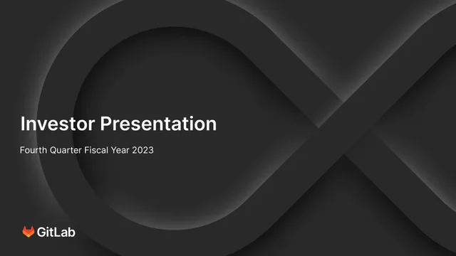 Gitlab — Investor Presentation investment banking deck cover