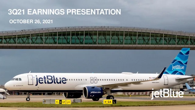 Jetblue — 3q21 Earnings Presentation investment banking deck cover