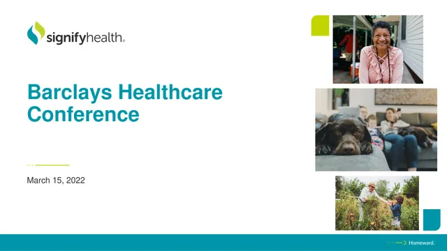 Signify Health — Barclays Healthcare Conference investment banking deck cover