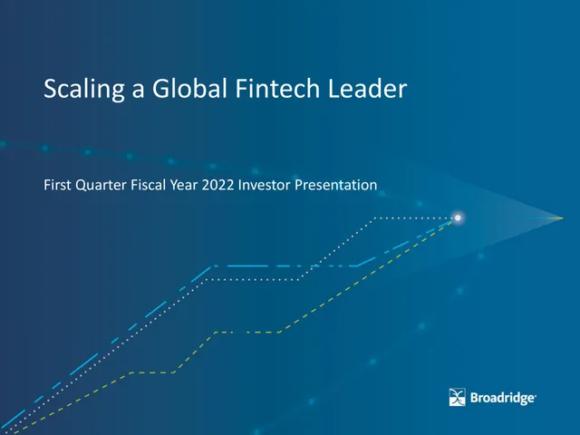 Broadridge Financial Solutions — Scaling a Global Fintech Leader investment banking deck cover