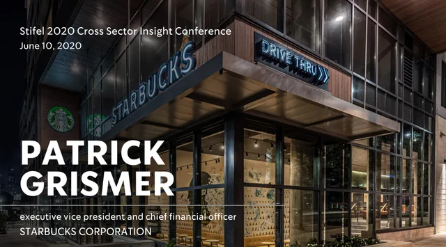 Starbucks — Patrick Grismer investment banking deck cover