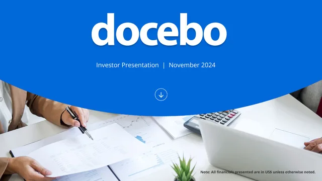 Docebo investment banking deck cover
