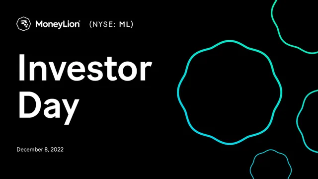 Moneylion — Investor Day investment banking deck cover