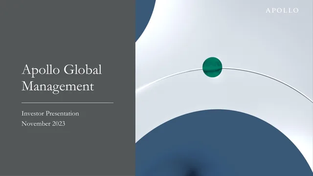 Apollo Global Management investment banking deck cover