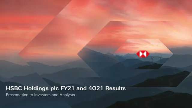 HSBC — HSBC Holdings plc FY21 and 4Q21 Results investment banking deck cover