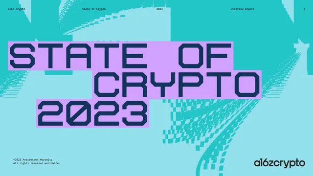 A16z — State Of Crypto 2023 investment banking deck cover