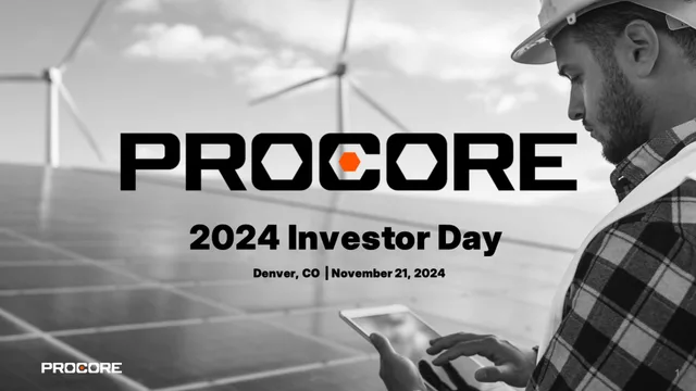 Procore — 2024 Investor Day investment banking deck cover