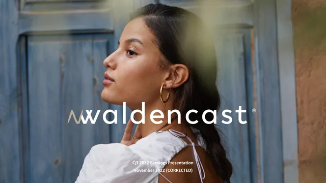 Waldencast investment banking deck cover