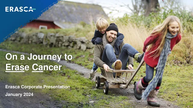 Erasca — On a Journey to Erase Cancer investment banking deck cover