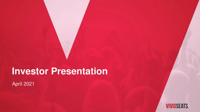 Vivid Seats — Investor Presentation investment banking deck cover