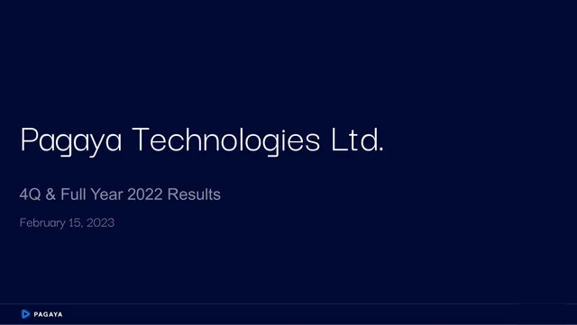 Pagaya — Pagaya Technologies Ltd. investment banking deck cover