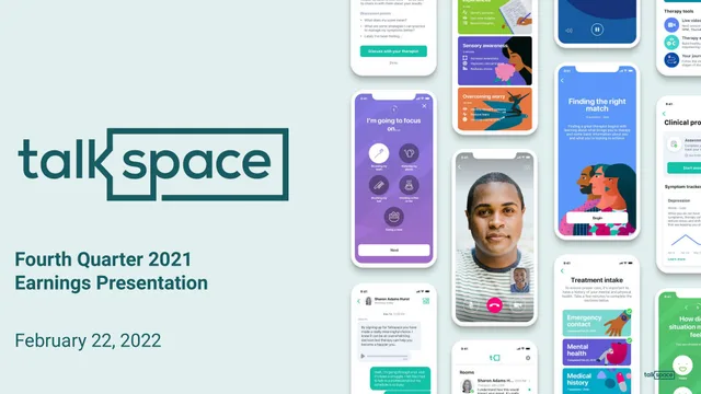 Talkspace investment banking deck cover