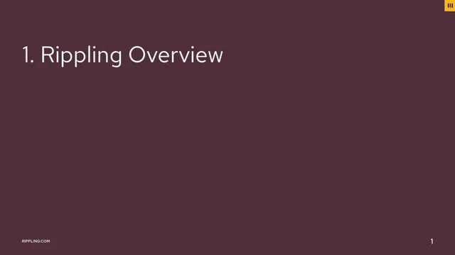 Rippling — 1. Rippling Overview investment banking deck cover