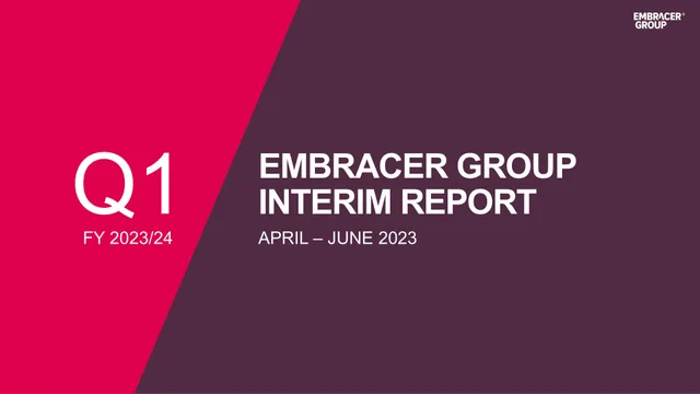 Embracer Group — Embracer Group Interim Report investment banking deck cover