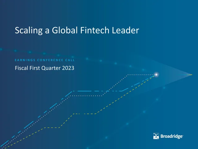 Broadridge Financial Solutions — Scaling a Global Fintech Leader investment banking deck cover