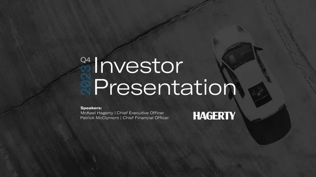 Hagerty — Investor Presentation investment banking deck cover
