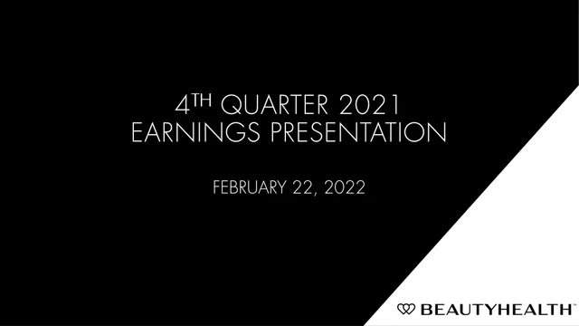Hydrafacial — 4th Quarter 2021 Earnings Presentation investment banking deck cover