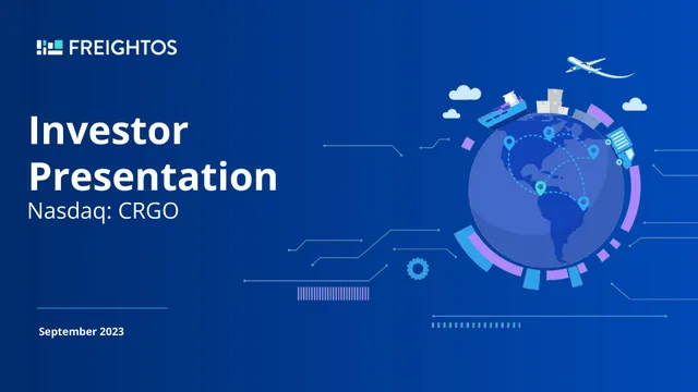 Freightos — Investor Presentation investment banking deck cover