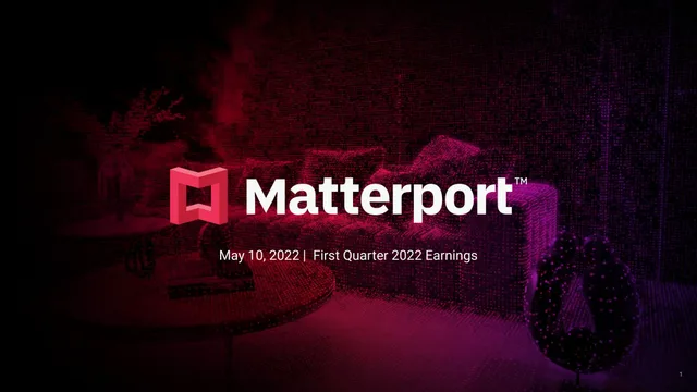Matterport investment banking deck cover