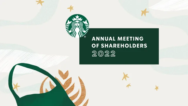 Starbucks — Annual Meeting Of Shareholders 2022 investment banking deck cover
