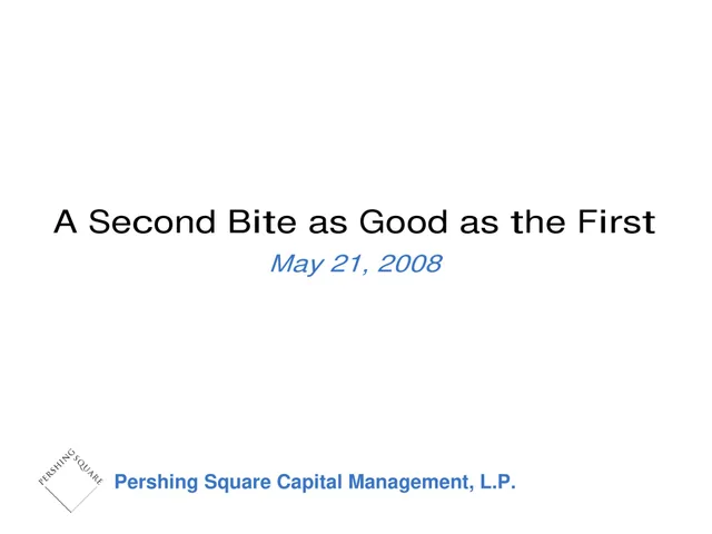 Pershing Square — A Second Bite as Good as the First investment banking deck cover