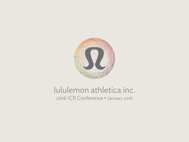 Lululemon — lululemon athletica inc. investment banking deck cover
