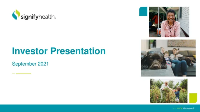 Signify Health — Investor Presentation investment banking deck cover