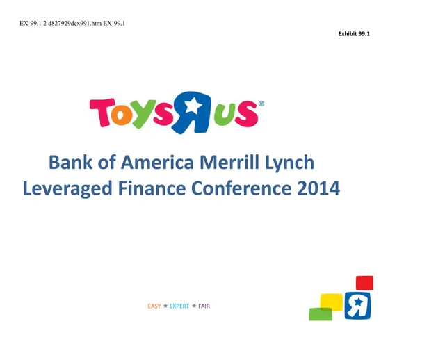 Toys R US — Bank of America Merrill Lynch Leveraged Finance Conference 2014 investment banking deck cover