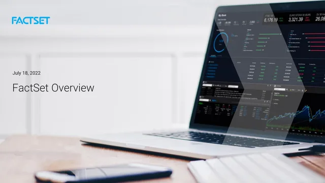 Factset — FactSet Overview investment banking deck cover