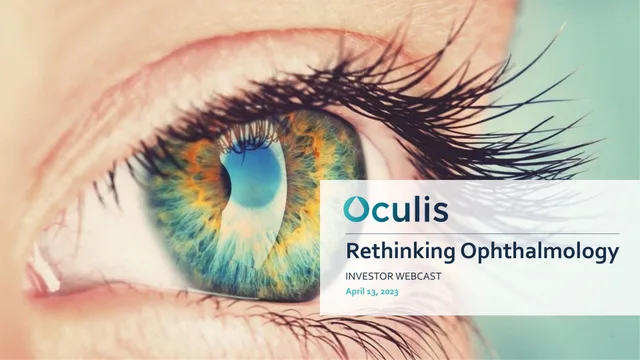 Oculis investment banking deck cover