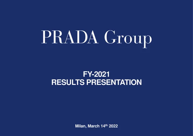 Prada — PRADA Group investment banking deck cover