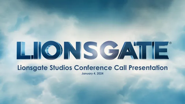 Lionsgate — Title Slide investment banking deck cover