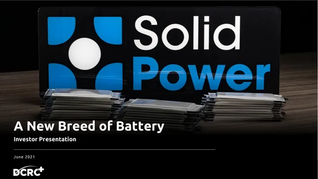 Solid Power — A New Breed of Battery investment banking deck cover