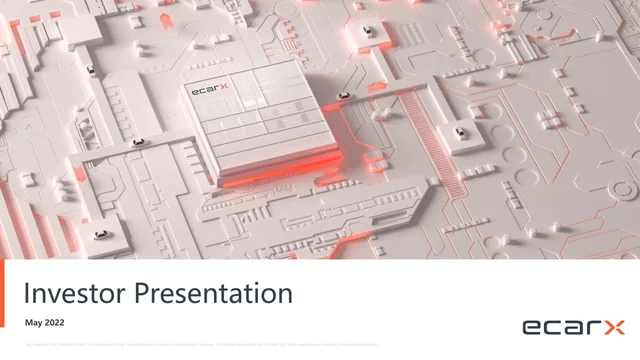 Ecarx — Investor Presentation investment banking deck cover
