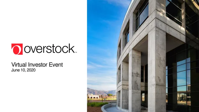 Overstock — Cover Slide investment banking deck cover