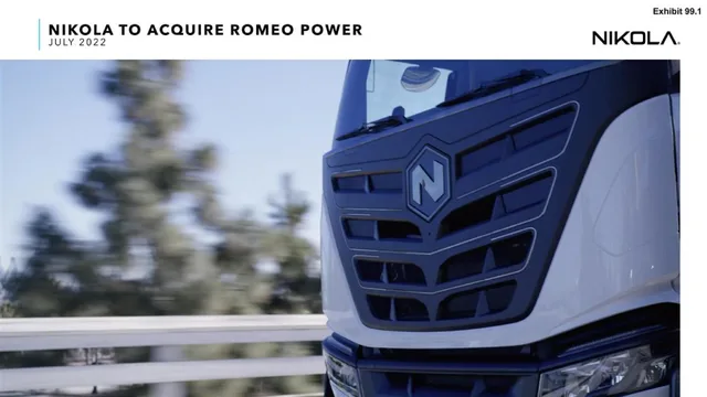 Nikola — Nikola To Acquire Romeo Power investment banking deck cover