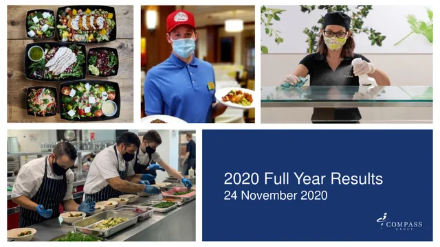 Compass Group — 2020 Full Year Results investment banking deck cover