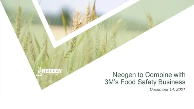 3m — Neogen to Combine with 3M’s Food Safety Business investment banking deck cover