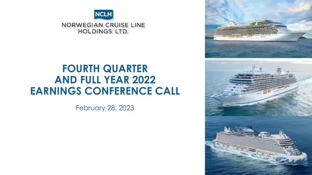 Norwegian Cruise Line — Fourth Quarter And Full Year 2022 Earnings Conference Call investment banking deck cover