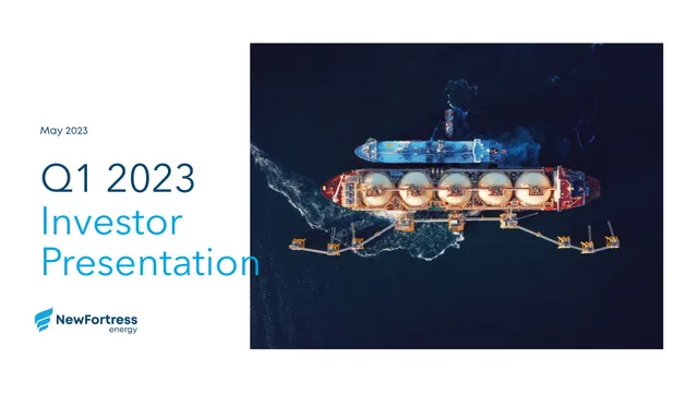 Newfortress Energy — Q1 2023 Investor Presentation investment banking deck cover