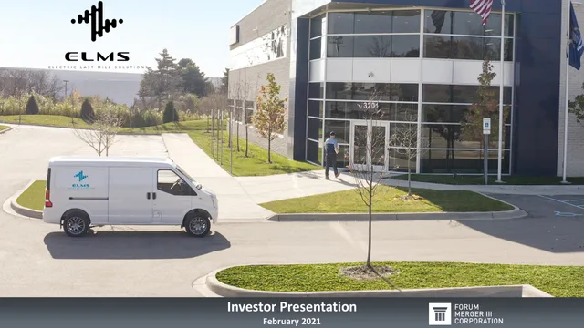 Elms — Cover Slide investment banking deck cover