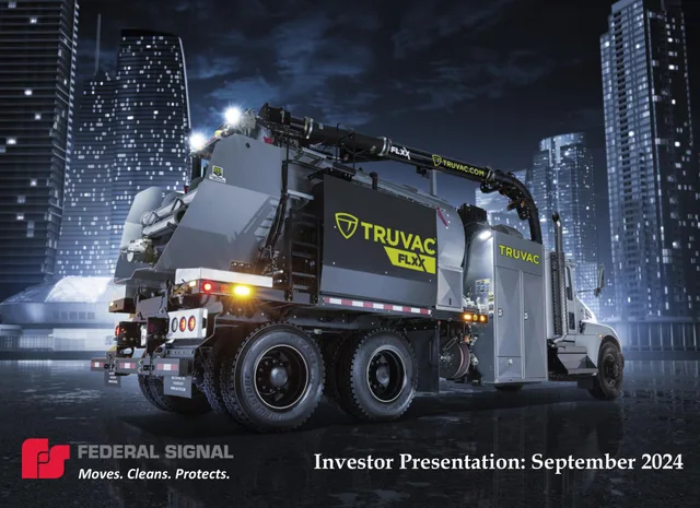 Federal Signal — Cover Slide investment banking deck cover